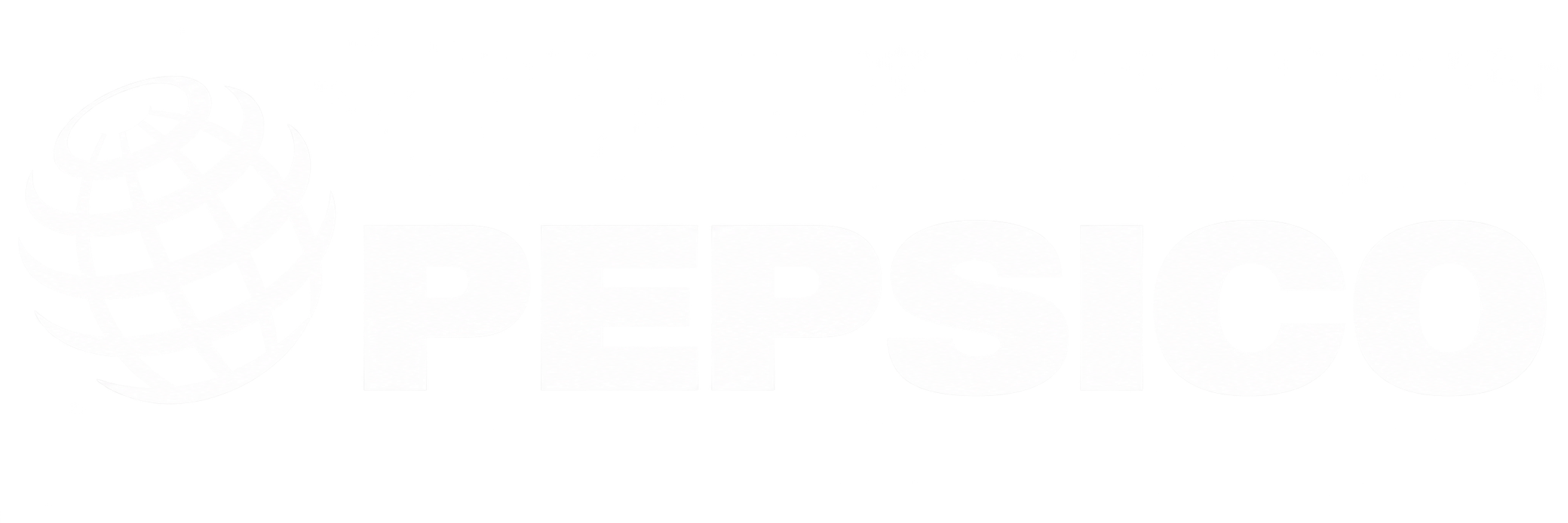 White PepsiCo Globe and Wordmark Logo